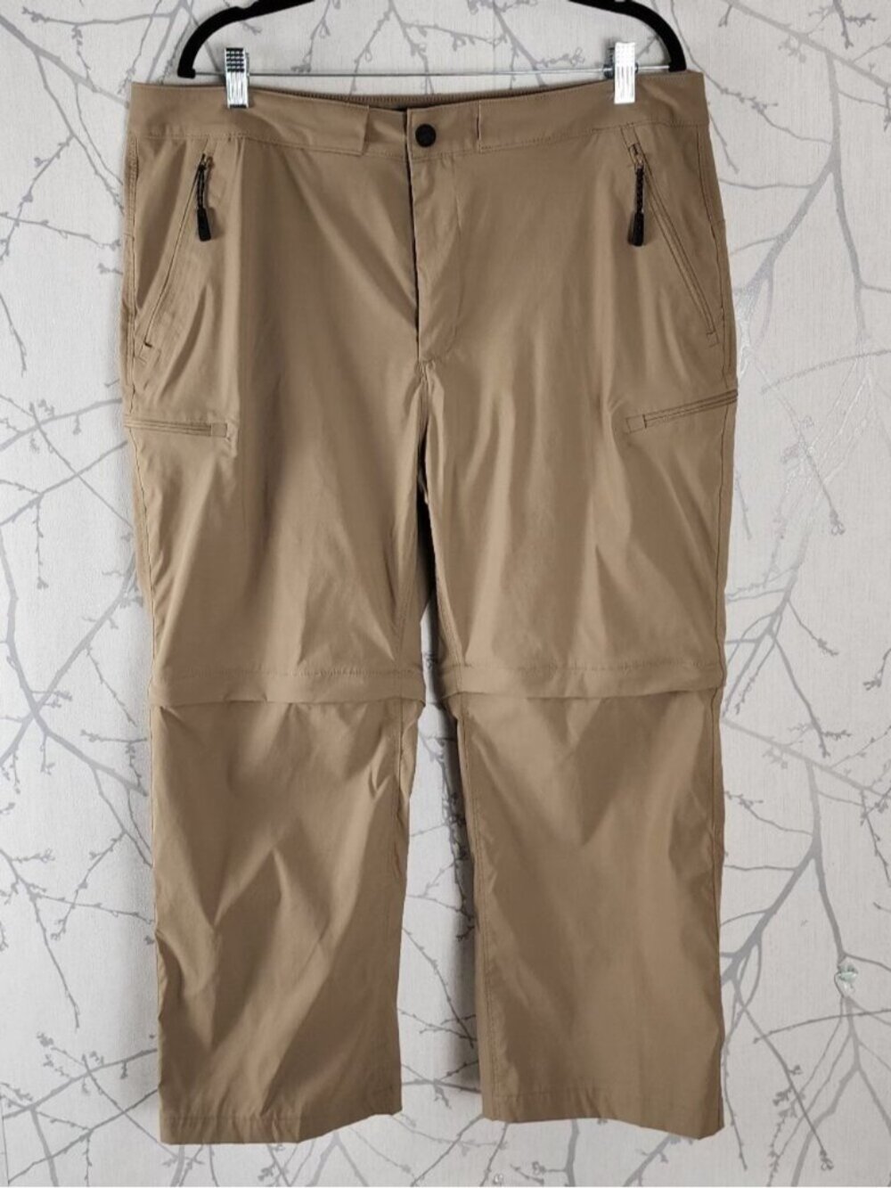 Windriver Beige Nylon Stretch Zipper Off Convertible Hiking Pants 24"